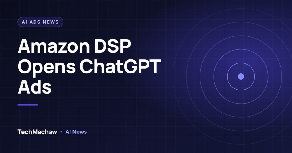 ChatGPT ads bought through Amazon DSP appearing as sponsored units below a ChatGPT answer